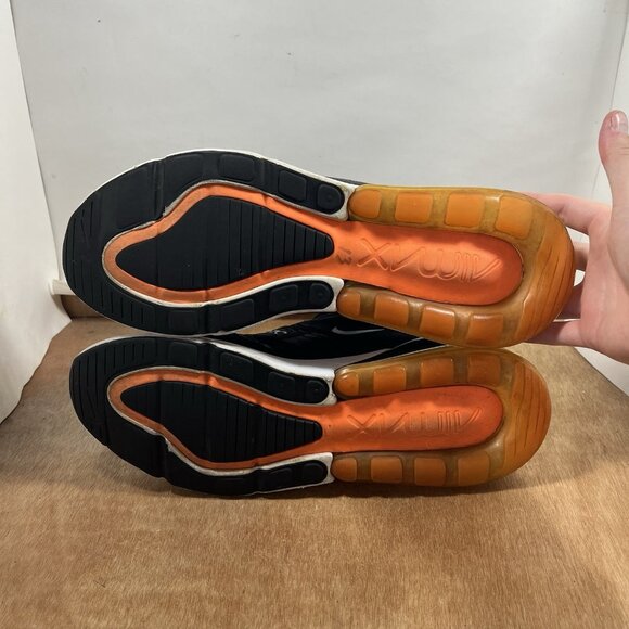 Nike Air Max 270 Men's Size 13 Black White Orange Running Shoes AH8050 014 - Picture 9 of 11